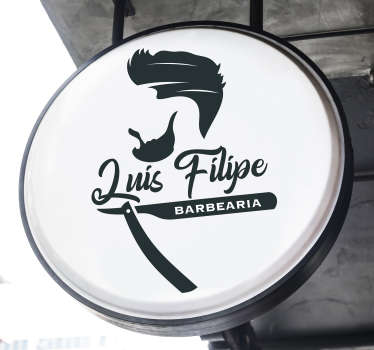 vinis decorativos janela barbearia - TenStickers