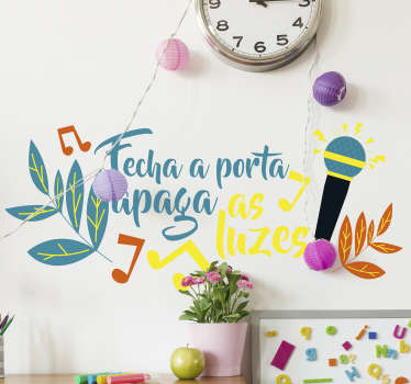 Música amanhã de manhã canção lírica adesivos decorativos - TenStickers