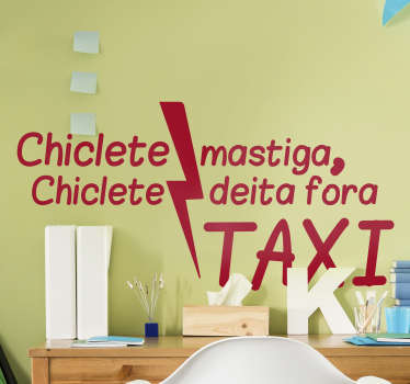 Autocolantes de letras de canções Chiclete - TenStickers