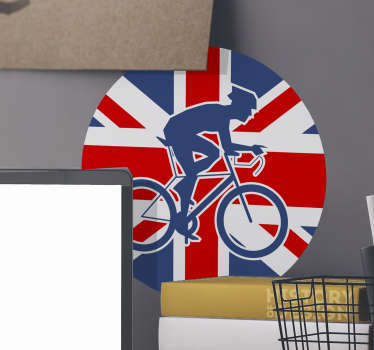 British cyclist wall sticker - TenStickers