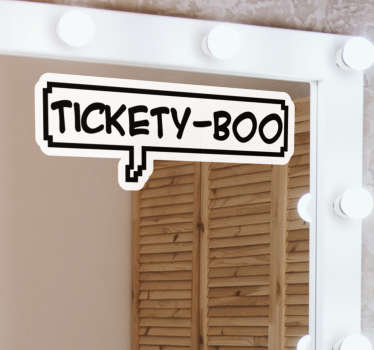 tickety boo text wall sticker - TenStickers