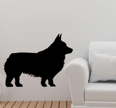 Welsh corgi silhouette wall sticker - TenStickers