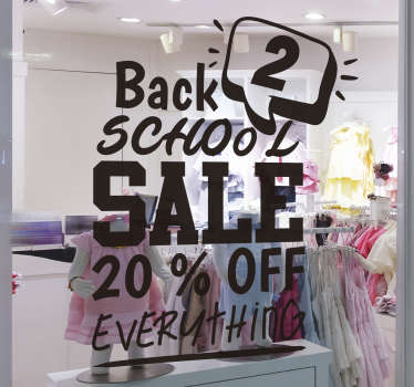 Back 2 school sale sticker - TenStickers