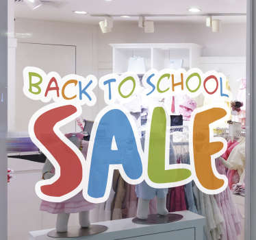 Back to school sale text sticker - TenStickers