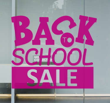 Cool back to school sale sticker - TenStickers