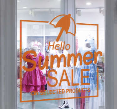 Hello summer sale sale sticker - TenStickers