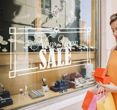 New Year sale sign sale sticker - TenStickers