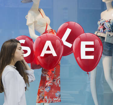 Balloons summer sale sale sticker - TenStickers