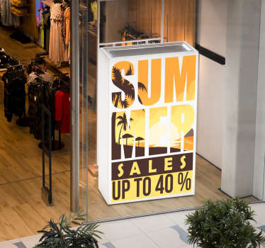 Sun summer sale sticker - TenStickers