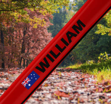 Customisable Australian bike cycling decal - TenStickers