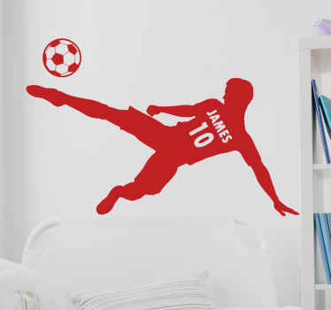 mur autocollant vinyle art stickers Soccer-football-player-silhouette set