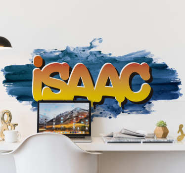 Graffiti Name watercolor urban sticker - TenStickers