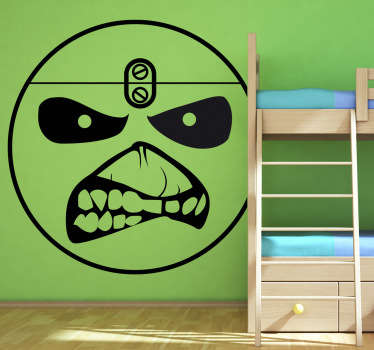 Adhesivo  con el logo de la banda británica Iron Maiden. Uno de los grupos mas famosos del mundo de la música heavy metal.