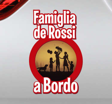 Famiglia a bordo adesivo bimbo a bordo - TenStickers