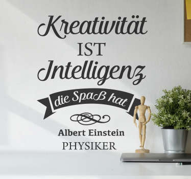 Einstein kreativität zitat aufkleber - TenStickers