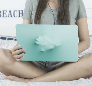 Vinilo para portátil efecto mano 3d - TenVinilo