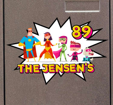 Autocolant personalizat al căsuței poștale pentru supereroi de fa - TenStickers