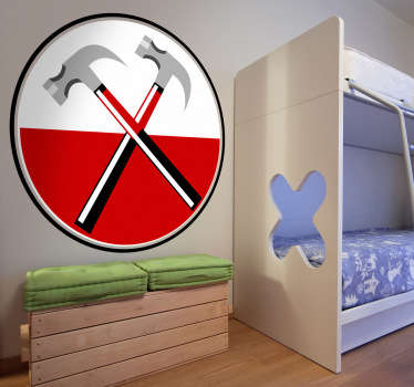 Adhesivo del grupo de música Pink Floyd, con su rock británico consiguió gran popularidad y con su estilo musical psicodélico.