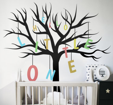 Hello little one nursery wall sticker - TenStickers