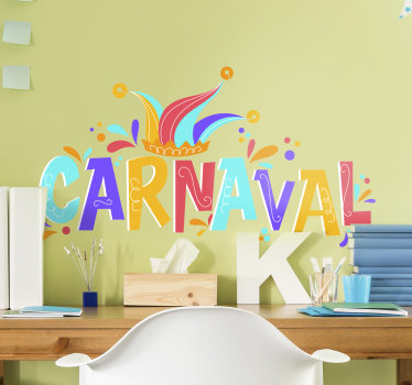 Vinilo pared de la fiesta de carnaval - TenVinilo