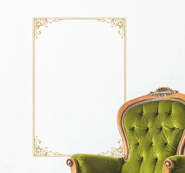 Floral Frame vintage wall decal - TenStickers