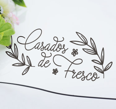 Autocolante para casamento casados de fresco - TenStickers