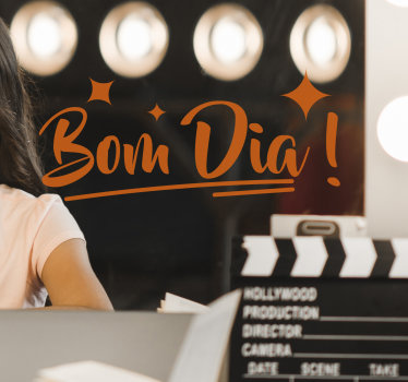 Autocolante para espelho Bom dia - TenStickers