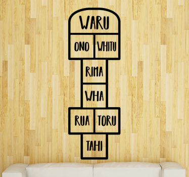 Maori Hopscotch floor sticker - TenStickers