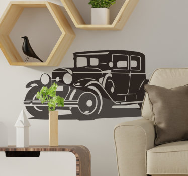 Vintage  Al Capone and Cadillac car sticker - TenStickers