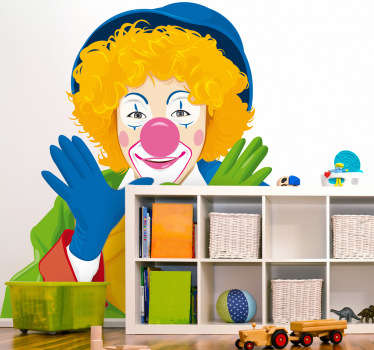 Vinilo infantil dibujo payaso realista - TenVinilo