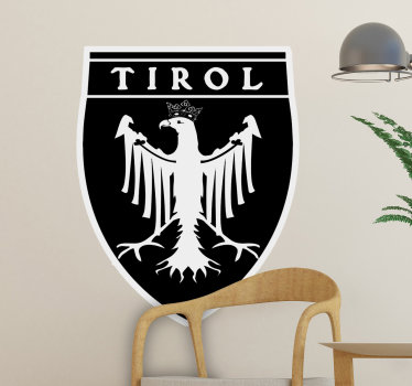 Schwarzer Tirol adler wappen aufkleber - TenStickers