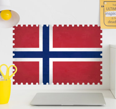 Norsk flagg-klistremerke - Tenstickers