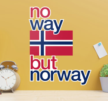 Setning nå, men norge flagg klistremerke - Tenstickers