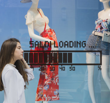 Vetrofania negozio barra caricamento dei saldi - TenStickers