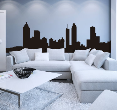 Atlanta Skyline skyline silhouette sticker - TenStickers
