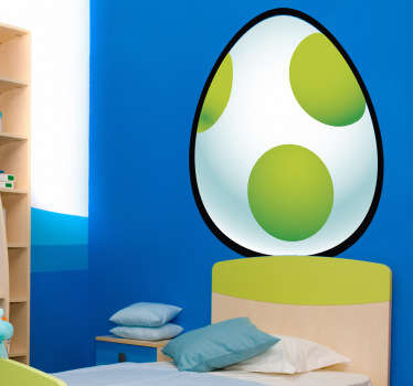 Kids Stickers - Illustration design inspired by the world of Super Mario. Yoshi Egg. Ideal for fans of the legendary game.