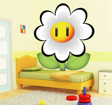 Pegatina flor margarita de Mario Bros - TenVinilo