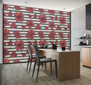 stickers vitres de plantes de pavot polonais - TenStickers