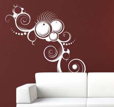 Rundt klistermærke med øjenvipper - TenStickers