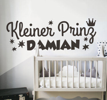 Kleiner prinz personalisierter aufkleber - TenStickers
