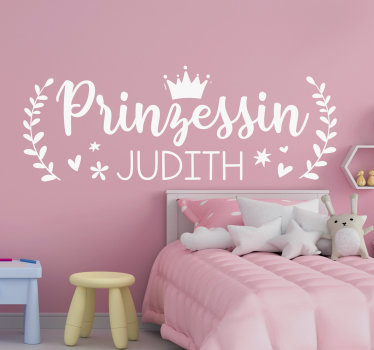 Personalisierte prinzessin märchen aufkleber - TenStickers
