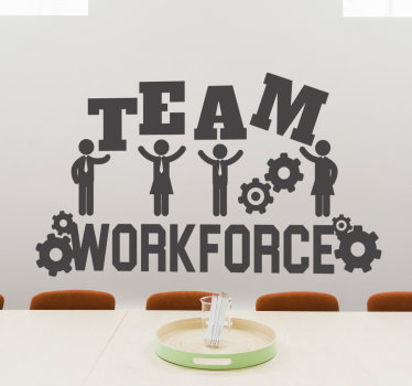 Adesivo da parete per ufficio lavoro di squadra - TenStickers