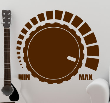 Volume Button Music  musical wall sticker - TenStickers