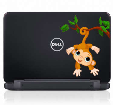 挂在树上的猴子的孩子们的贴纸 - TenStickers