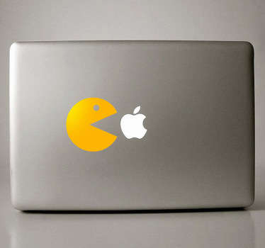 Sticker PC portable figurine Pacman - TenStickers