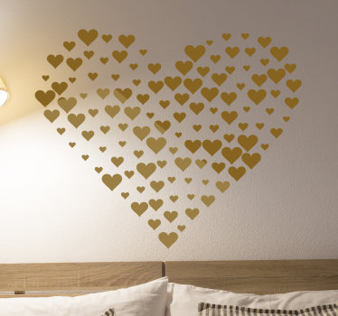 Herz aus herzen liebe aufkleber - TenStickers