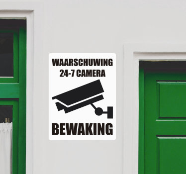 Eenvoudig ontwerp camerabewaking vinyl bord - TenStickers