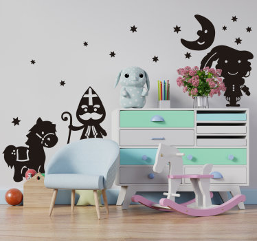 Sinterklaas zelfklevende muursticker - TenStickers