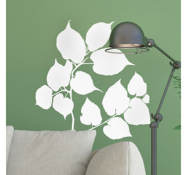 Grene af lind træplante vægklistermærke - TenStickers