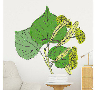 Lindenblüten pflanzen wandaufkleber - TenStickers